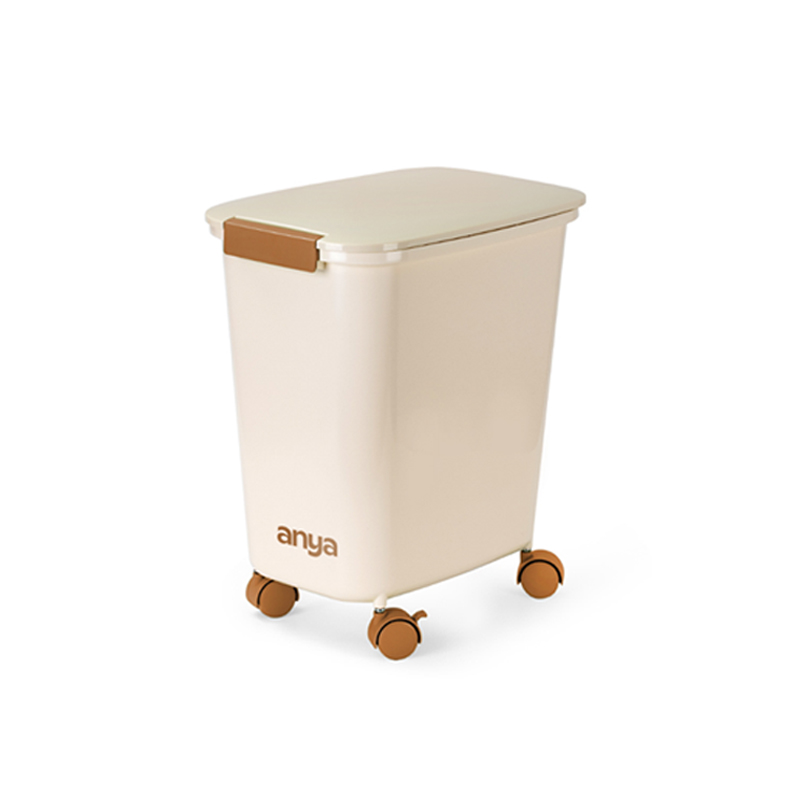 窄缝翻盖米桶20L带轮