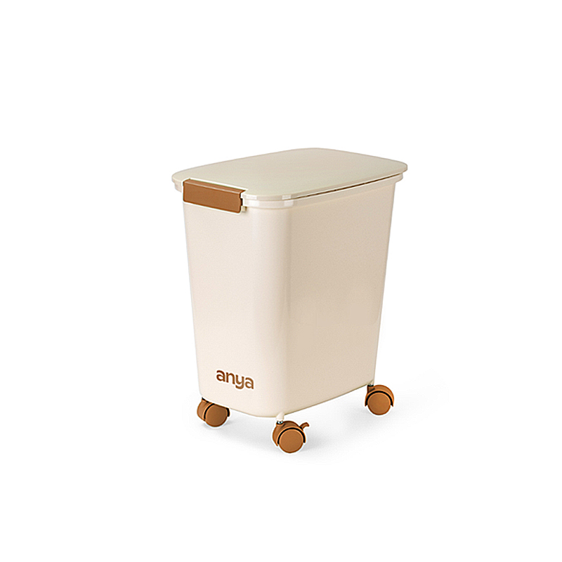 窄缝翻盖米桶12L带轮